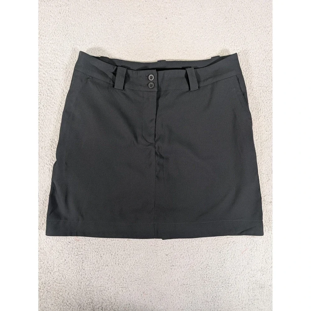 Nike Shorts Womens 10 Black Golf Stretch Belt Loops Welt Pockets 618150-010‎